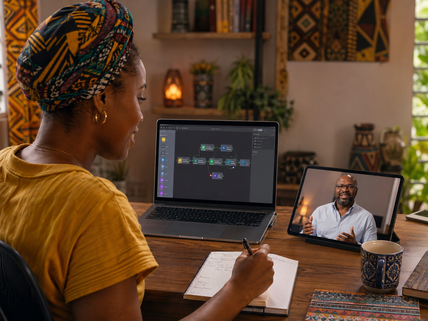 Online n8n Foundations cohort with instructor and remote learners building automation workflows